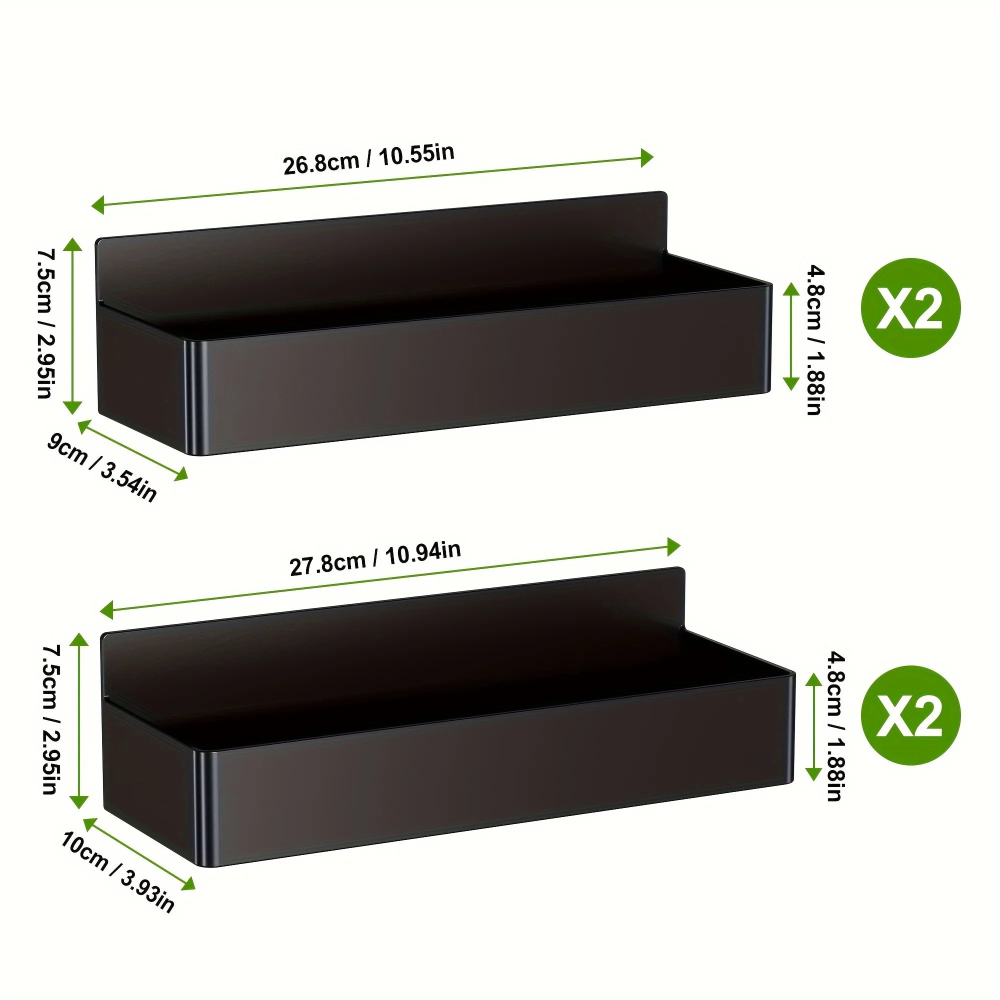 Magnetic Storage Rack - No-Drill Wall Shelf for Kitchen & Bath
