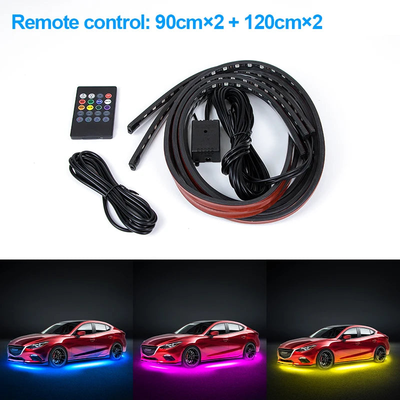 BLALION Flexible Car Underglow LED Light Strip 12V with App Control