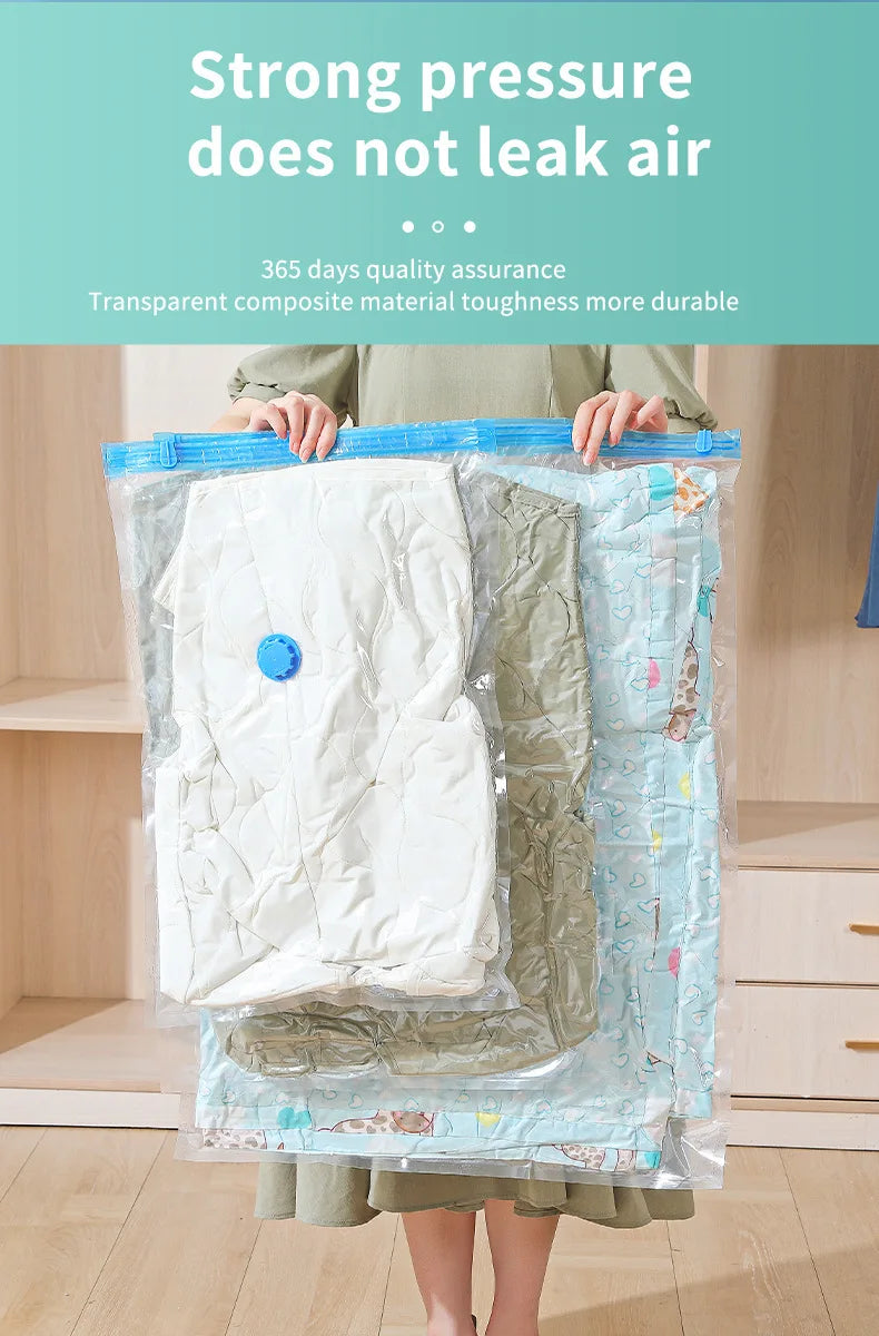 Vabena Vacuum Storage Bags for Clothes & Bedding - Space Saving Organizer
