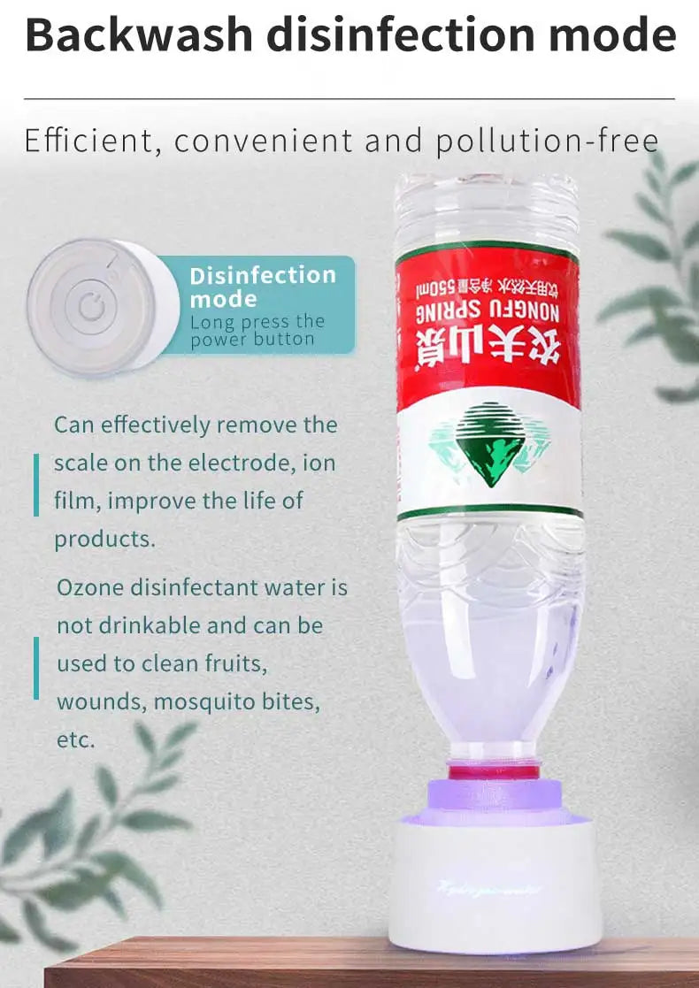 Portable Hydrogen Water Generator Bottle - Titanium Filter