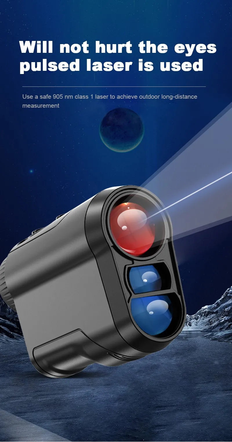 REVASRI Golf Laser Rangefinder - Rechargeable, 6X Magnification, 1000M Range
