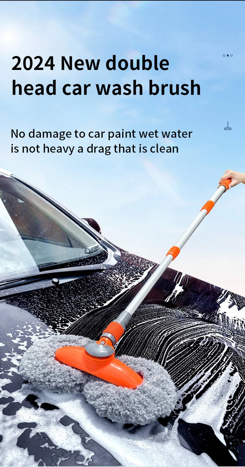 LEIBOO Telescopic Car Wash Mop - Foam Brush for Vehicle & Window Cleaning