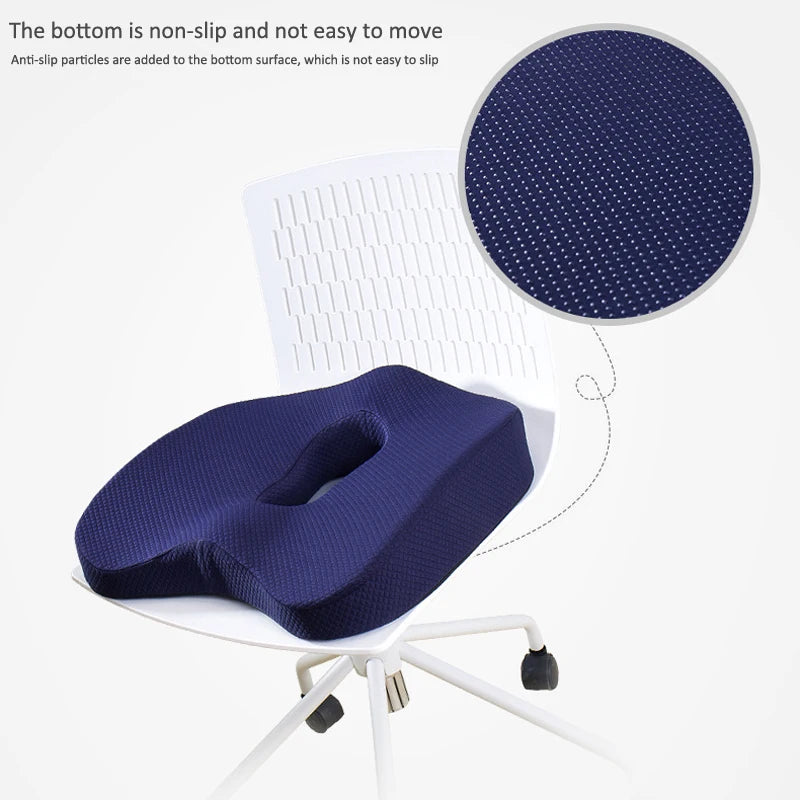 Vabena Orthopedic Memory Foam Seat & Back Support Cushion Set
