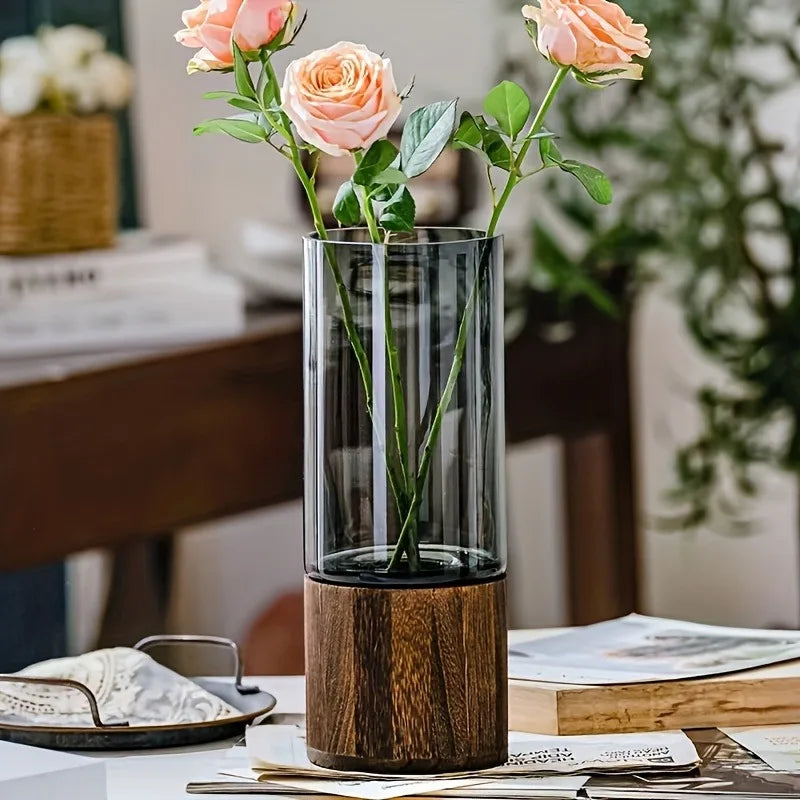 Elegant Retro Glass Vase | Vintage Floral Display for Home Decor