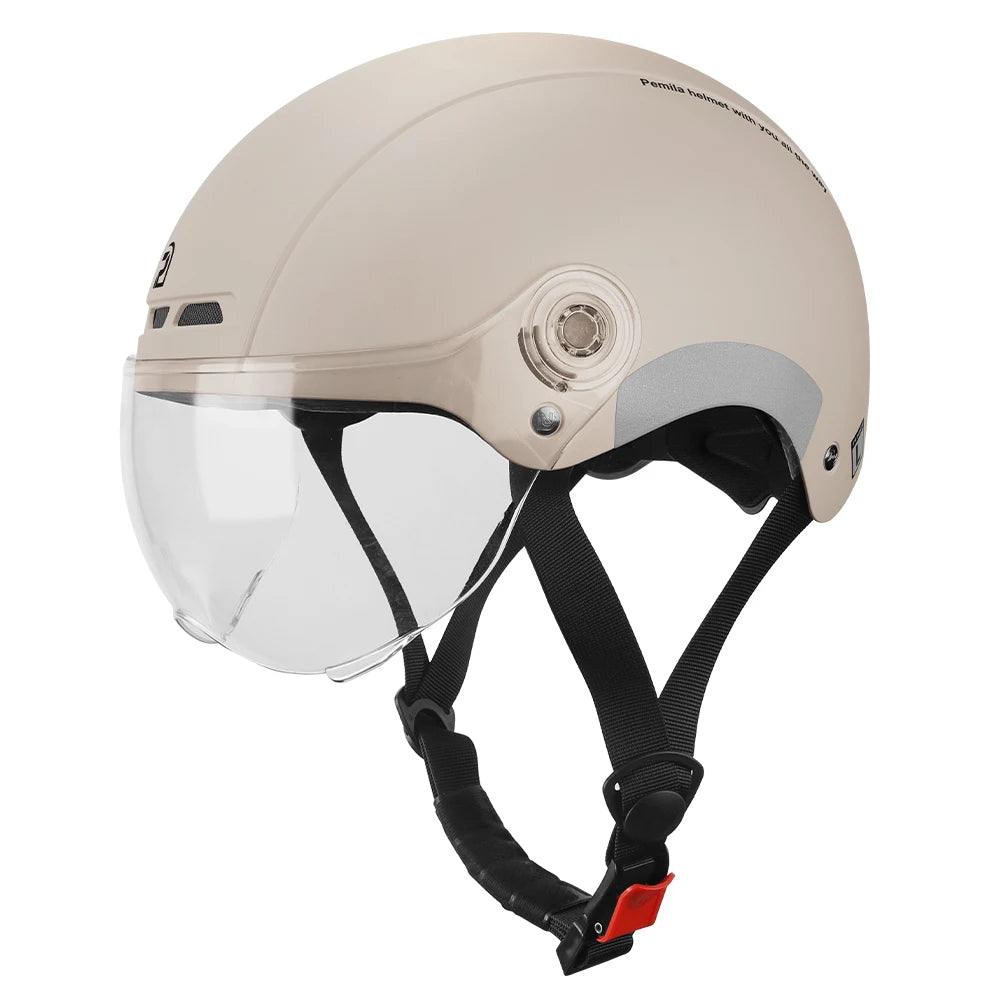 PEMILA Cycling Helmet with Goggles, Ear Protection & Reflective Safety - Adult MTB Road E-Bike