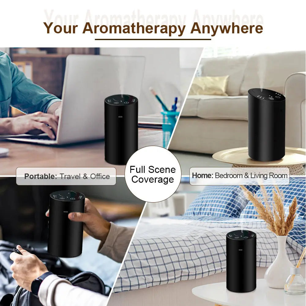 Portable Car & Home Aroma Diffuser - Rechargeable Essential Oil Machine