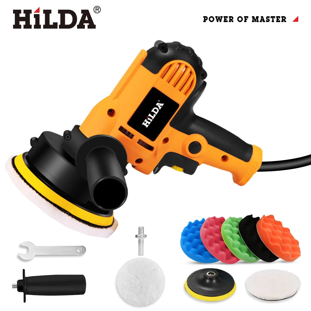 HILDA Electric Car Polisher | Adjustable Speed for Scratch Repair & Waxing