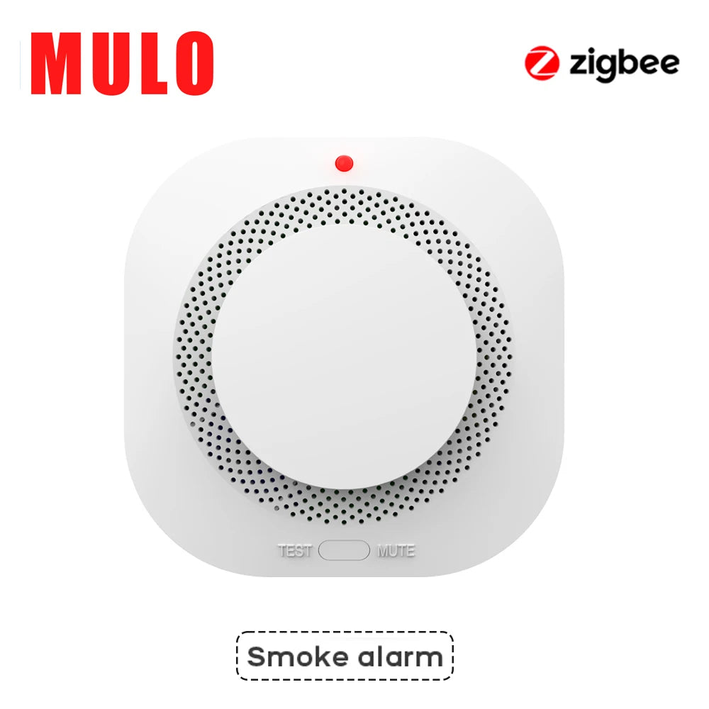 ZigBee WiFi Smart Smoke Detector Alarm for Tuya Smart Life Home Security