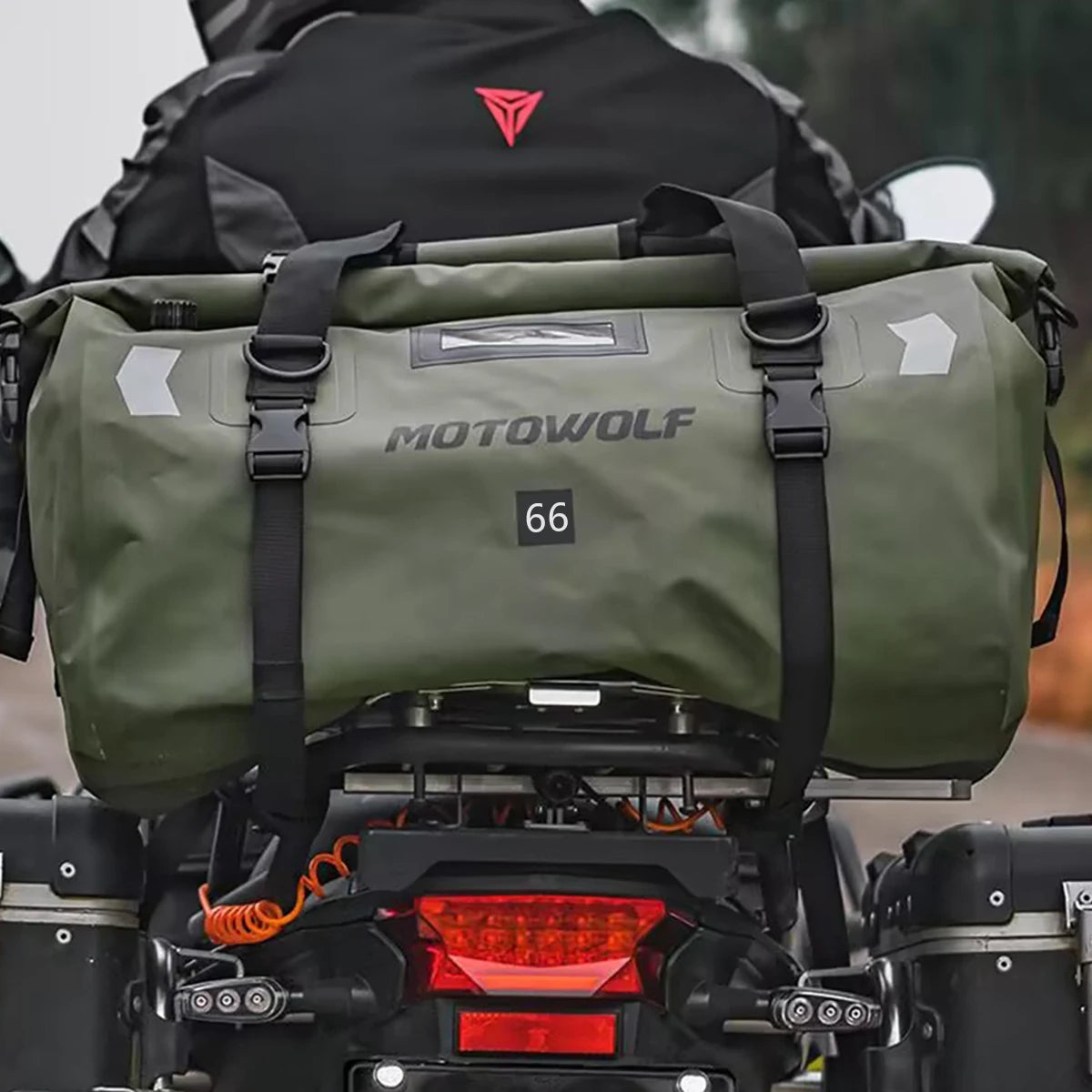 Waterproof Motorcycle Tail Bag | Dry Roll Luggage | 20L, 40L, 66L
