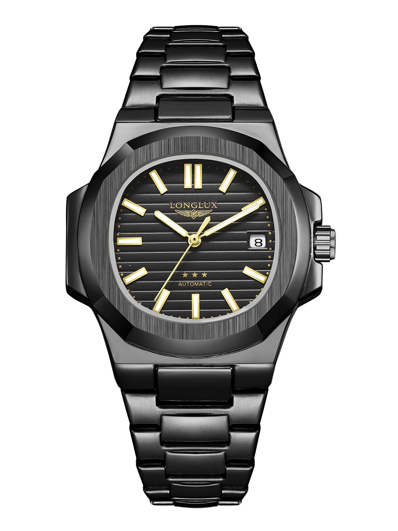 Vabena Men's Automatic Luxury Business Watch - Stainless Steel & Luminous