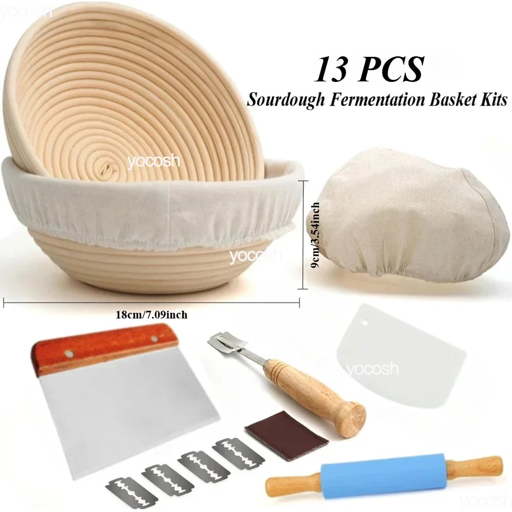 Professional Sourdough Baking Tools Set - Starter Jar, Mat & Knife