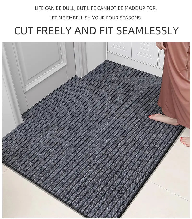Large Striped Rubber Anti-Slip Corridor & Outdoor Carpet | Washable Area Rug