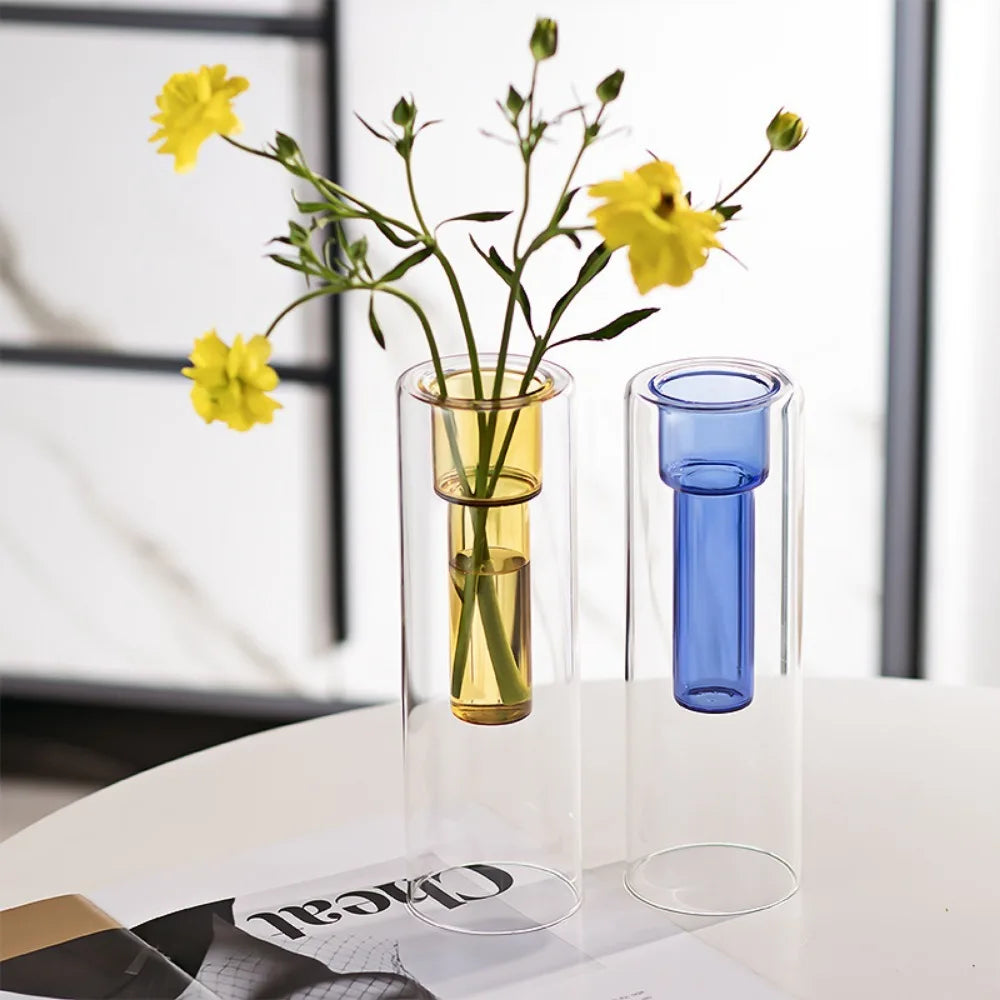 Elegant Glass Hydroponics Vase & Terrarium - Flower & Succulent Planter Decor