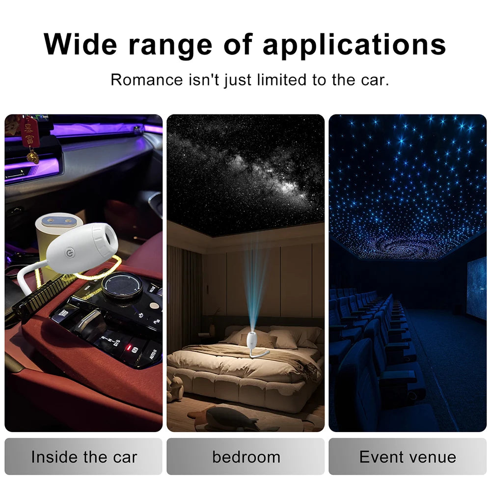 USB Car Star Projector Light | LED Interior Ambient Galaxy Lighting