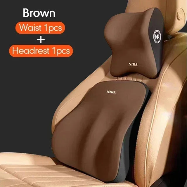 Amagi Memory Foam Car Comfort Set - Headrest, Lumbar, Back Support
