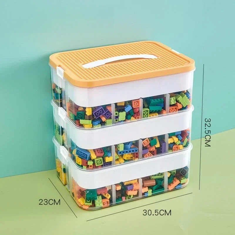 Lego Storage Box | Kids Toy Organizer | Building Block Sort Container