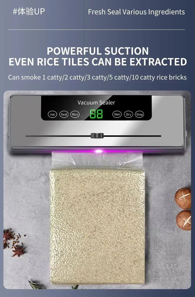 CENRR Electric Vacuum Sealer - Food Preservation System with Built-in Cutter