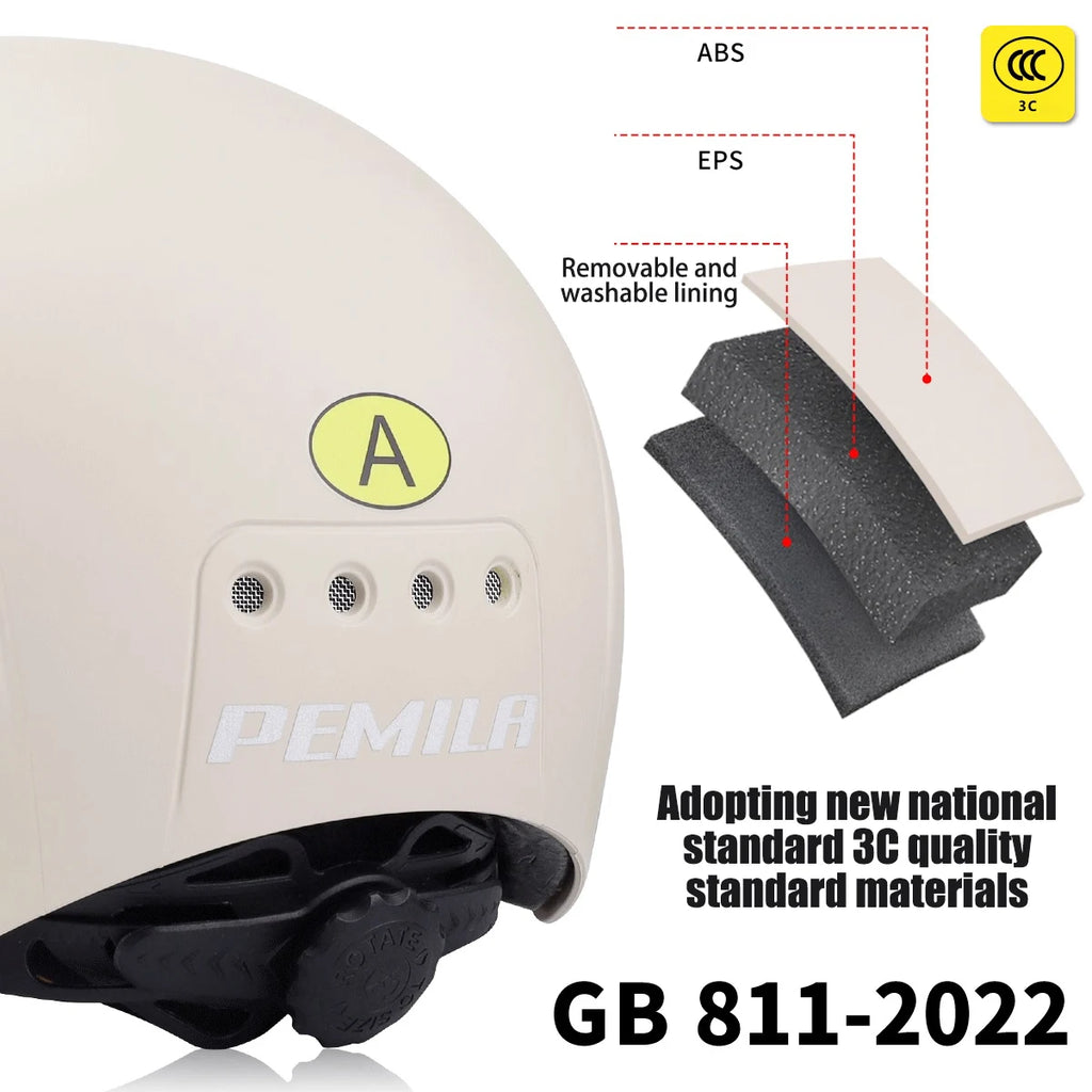 PEMILA Cycling Helmet with Goggles, Ear Protection & Reflective Safety - Adult MTB Road E-Bike