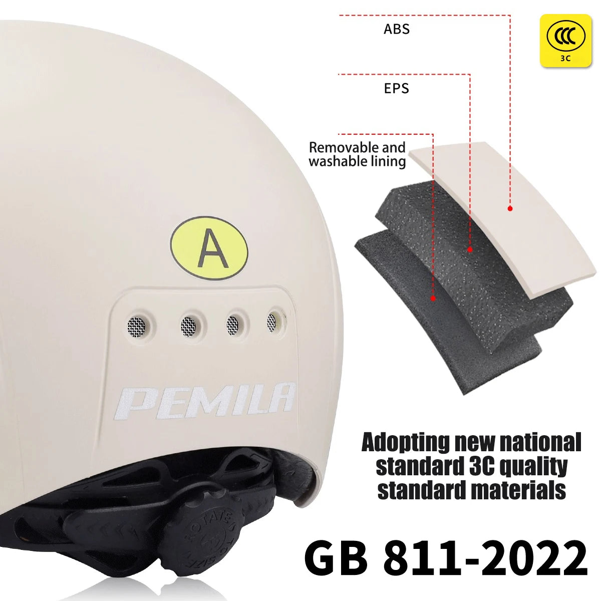 PEMILA Cycling Helmet with Goggles, Ear Protection & Reflective Safety - Adult MTB Road E-Bike