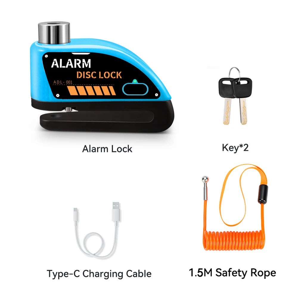 Extractme 120dB Motorcycle Alarm Disc Lock - Anti-Theft Security