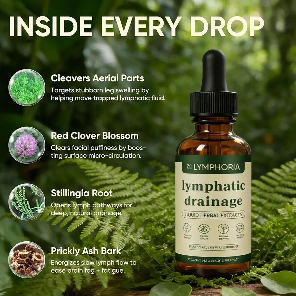 Natural Herbal Lymphatic Drainage Liquid for Vitality & Clarity