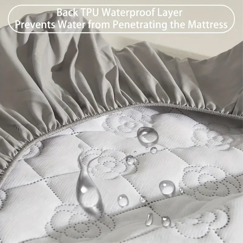 Waterproof Mattress Protector | Soft, Breathable Fitted Sheet for Single/Double Bed