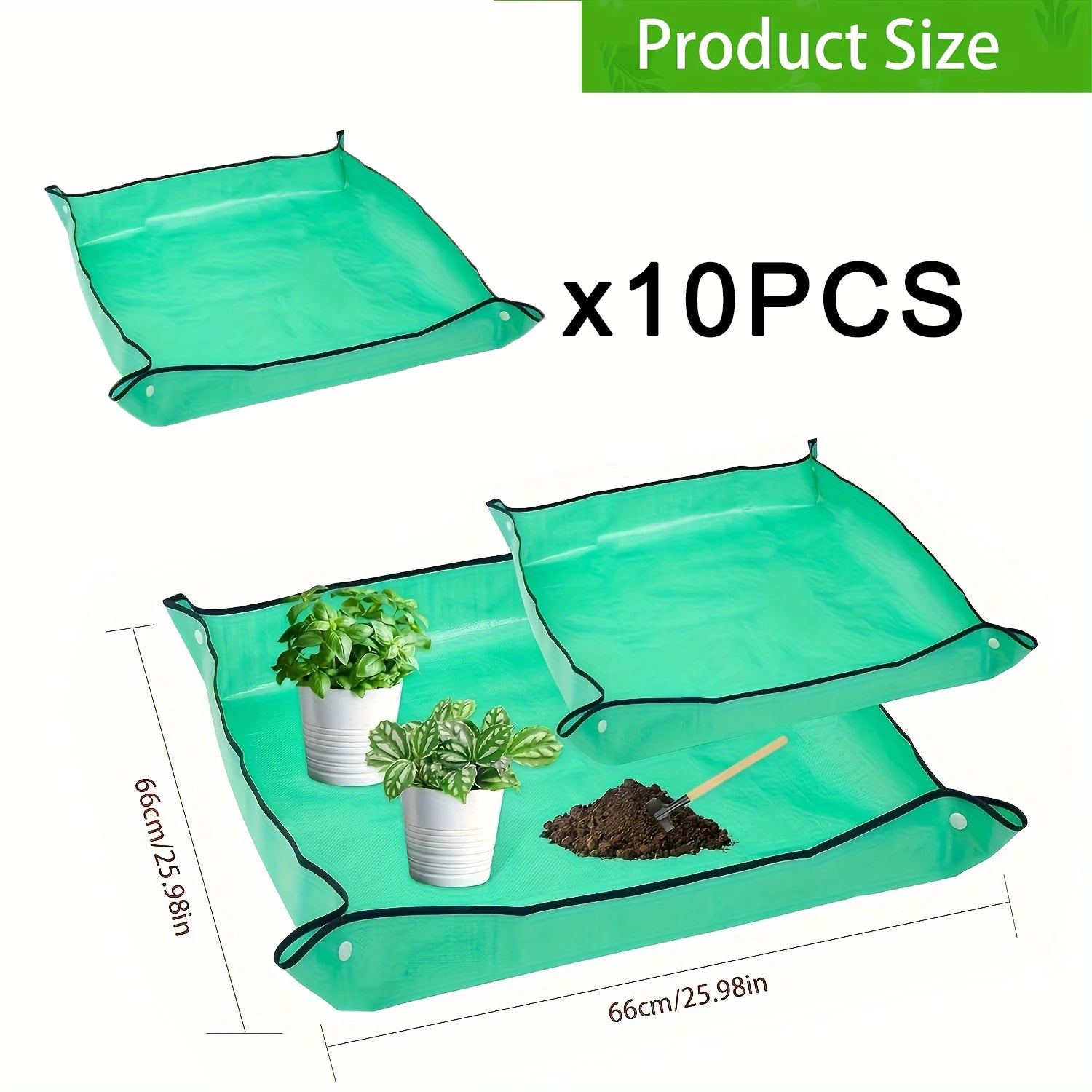 Waterproof Foldable Gardening Mat - Indoor & Outdoor Leak-Proof Potting Tray (1/2/5/10 Pack)