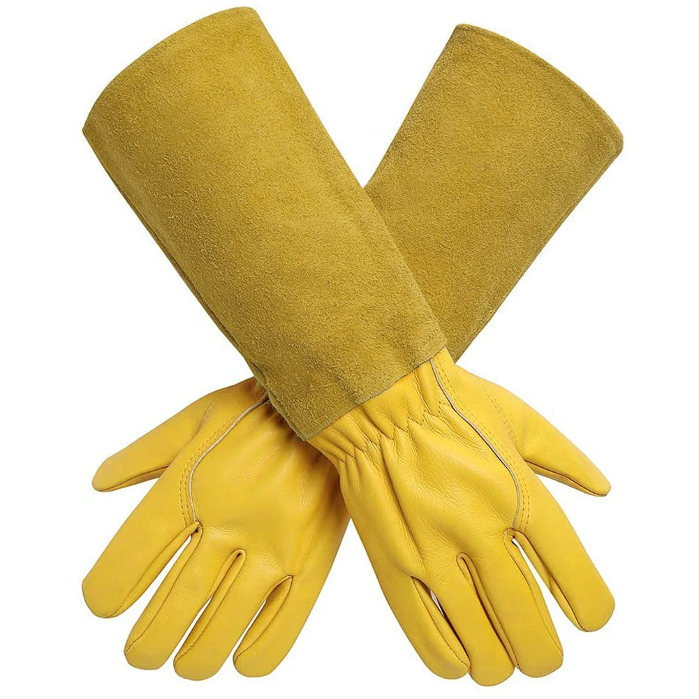 Long Thorn Proof Garden Gloves for Rose Pruning - Elbow Protection for Women & Men