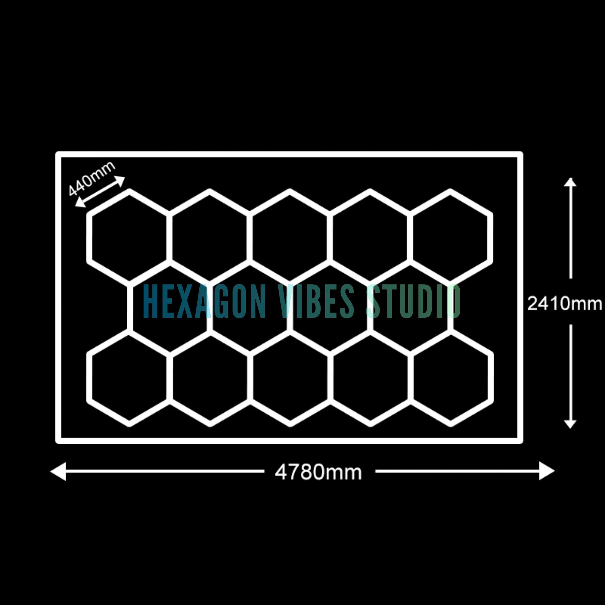 Garage Hexagon LED Light 50000H 6500K Ultra Bright