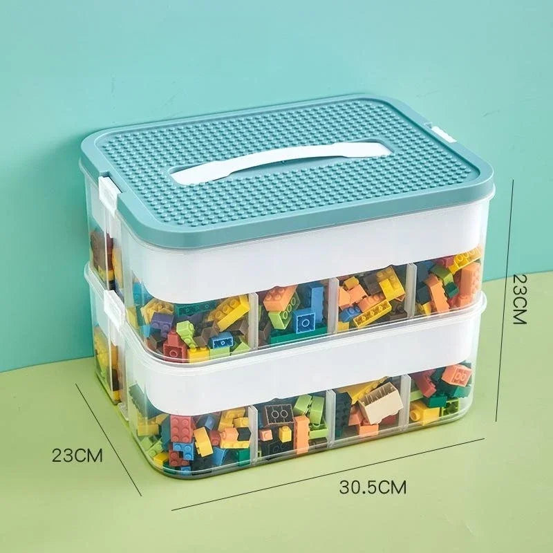 Lego Storage Box | Kids Toy Organizer | Building Block Sort Container