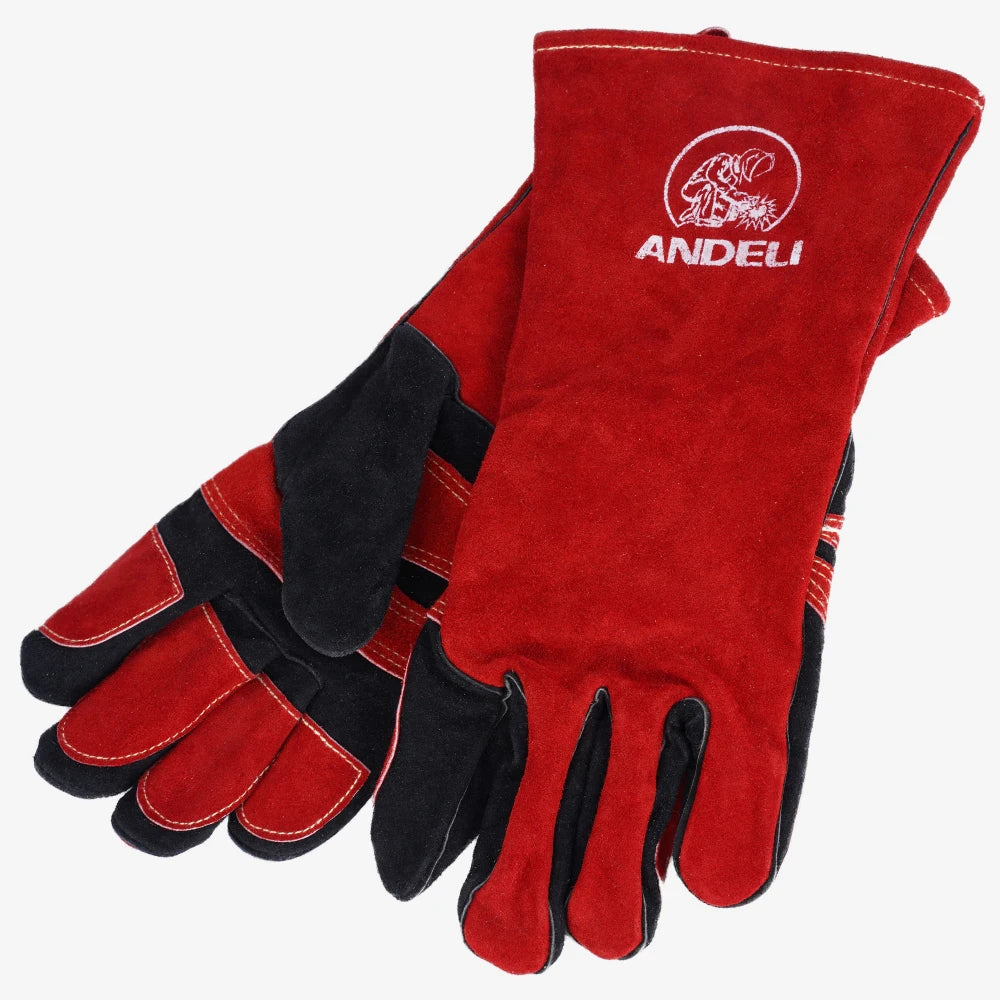 ANDELI 14inch Welding Gloves - TIG/MIG/BBQ Heat Resistant Long Sleeve