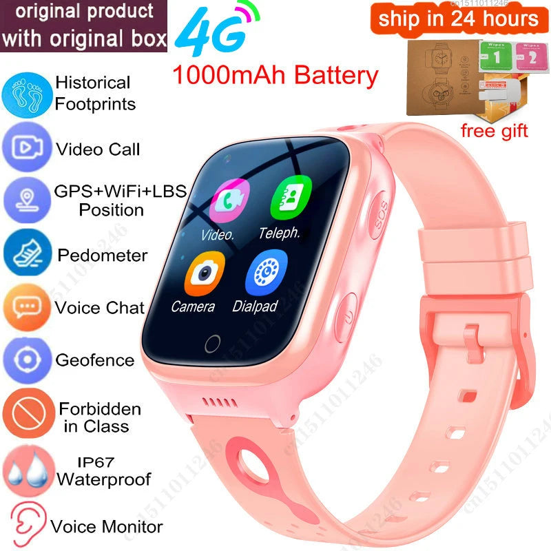 KGG 4G Kids Smartwatch - GPS Tracker, Video Call, SOS, WiFi