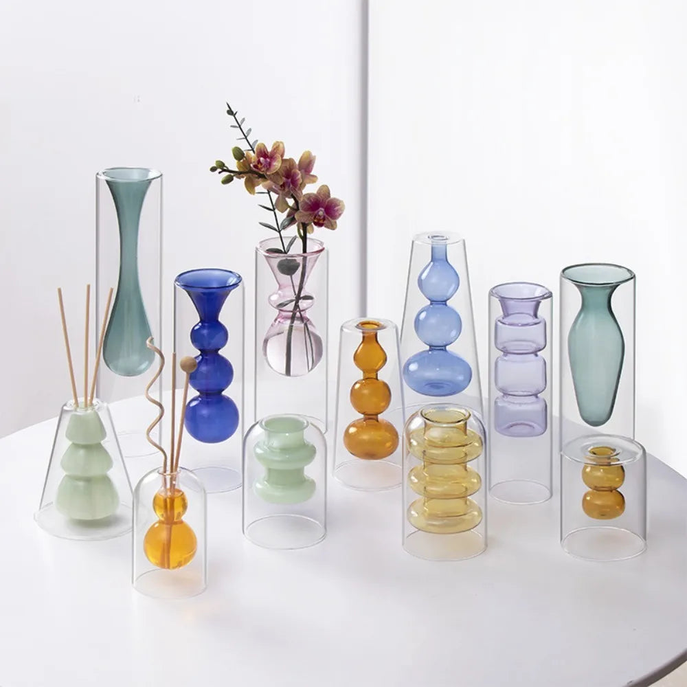 Creative Glass Vases, Hydroponic Planters & Decorative Bottles for Home & Wedding