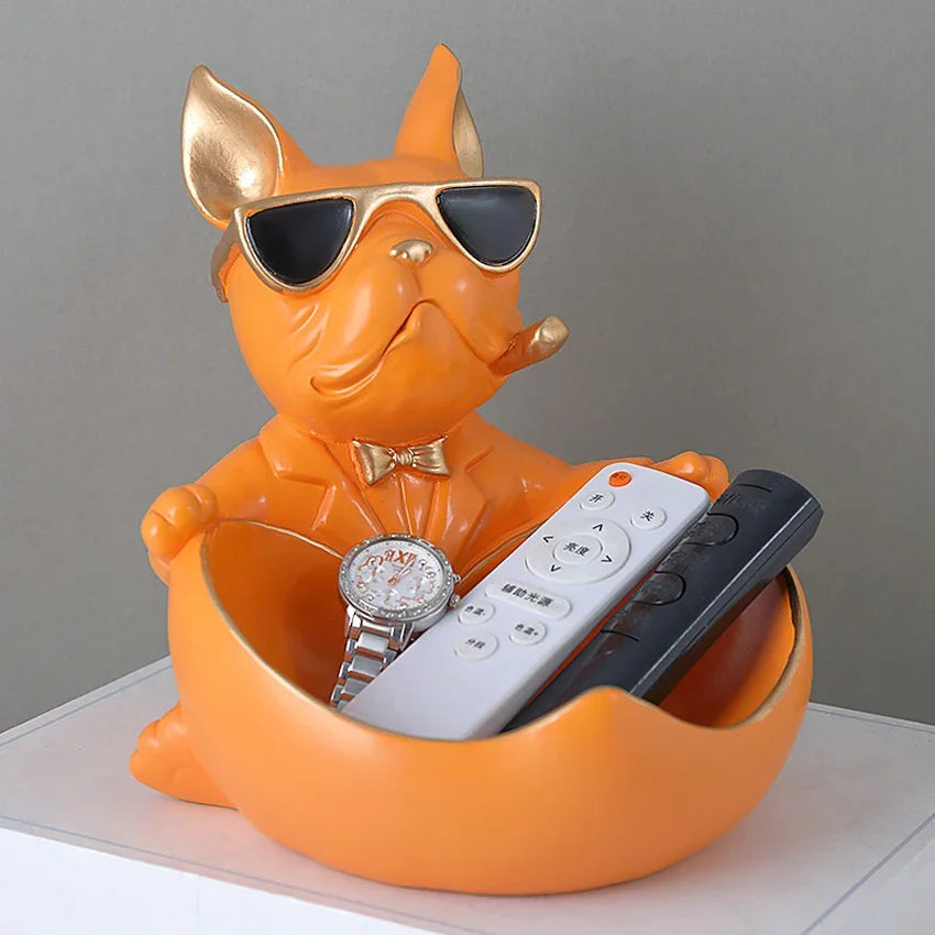 Elegant Dog Figurine Storage Box - Stylish Pet Decor & Organizer