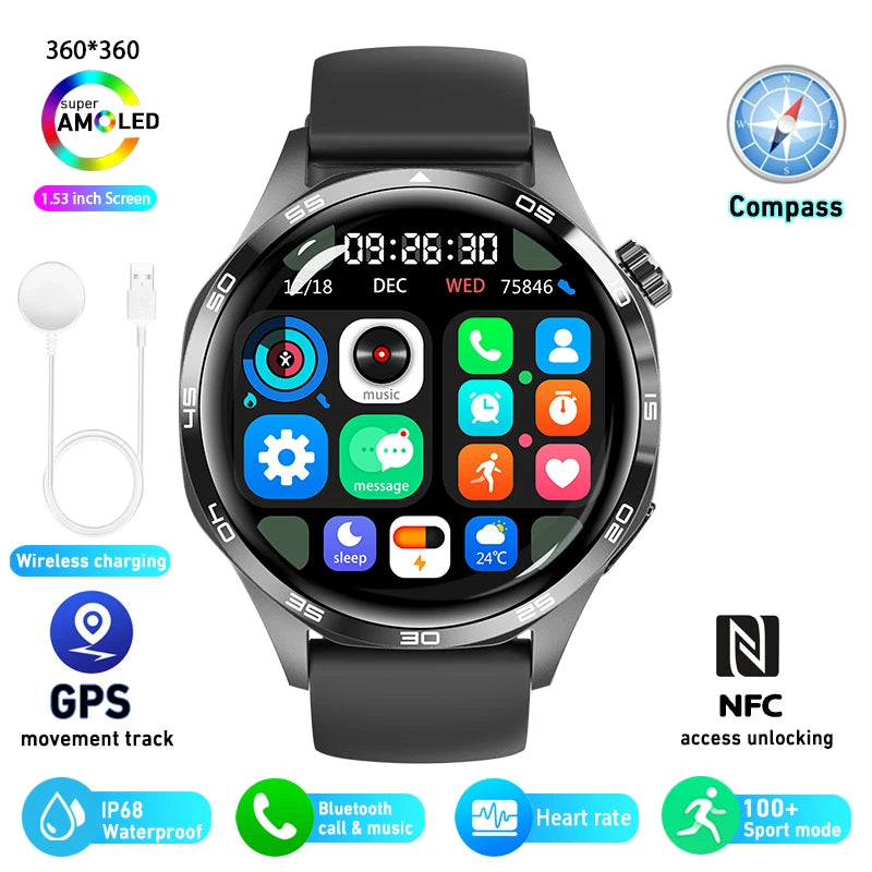 Vabena Smart Watch 5 Pro | GPS, NFC, AMOLED, Bluetooth Call