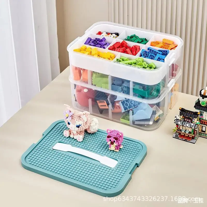 Lego Storage Box | Kids Toy Organizer | Building Block Sort Container