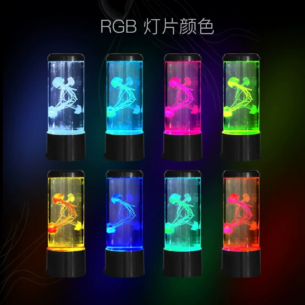 Jellyfish Lamp LED Aquarium Light - Remote Control 8 Color Changing