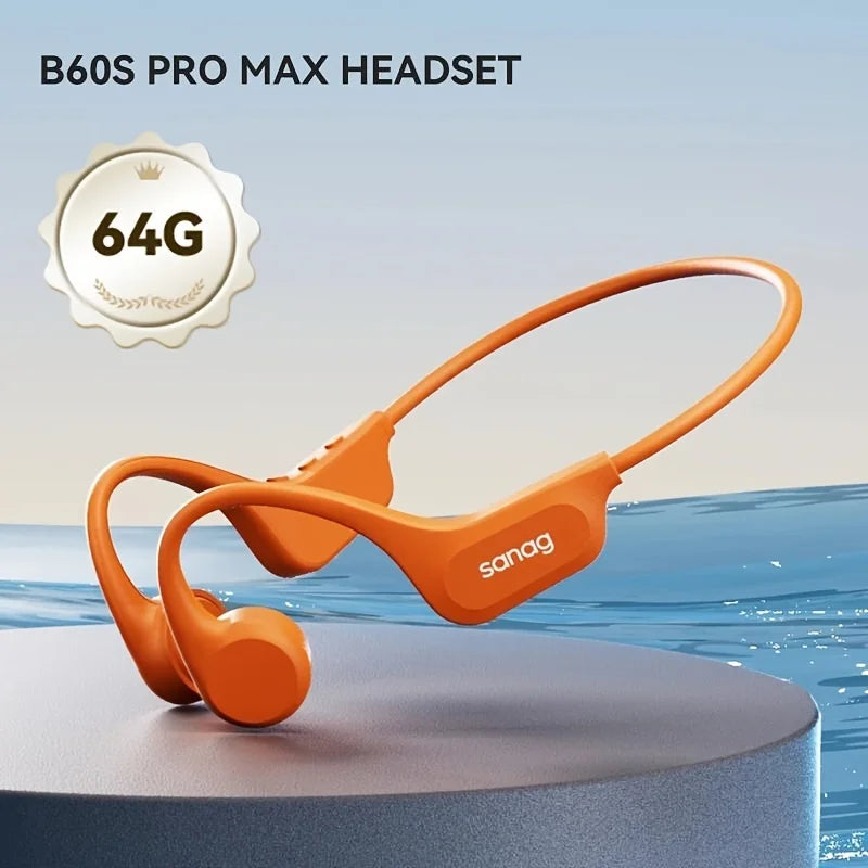 Sanag B60S Bone Conduction Swimming Headphones IPX8 Bluetooth MP3