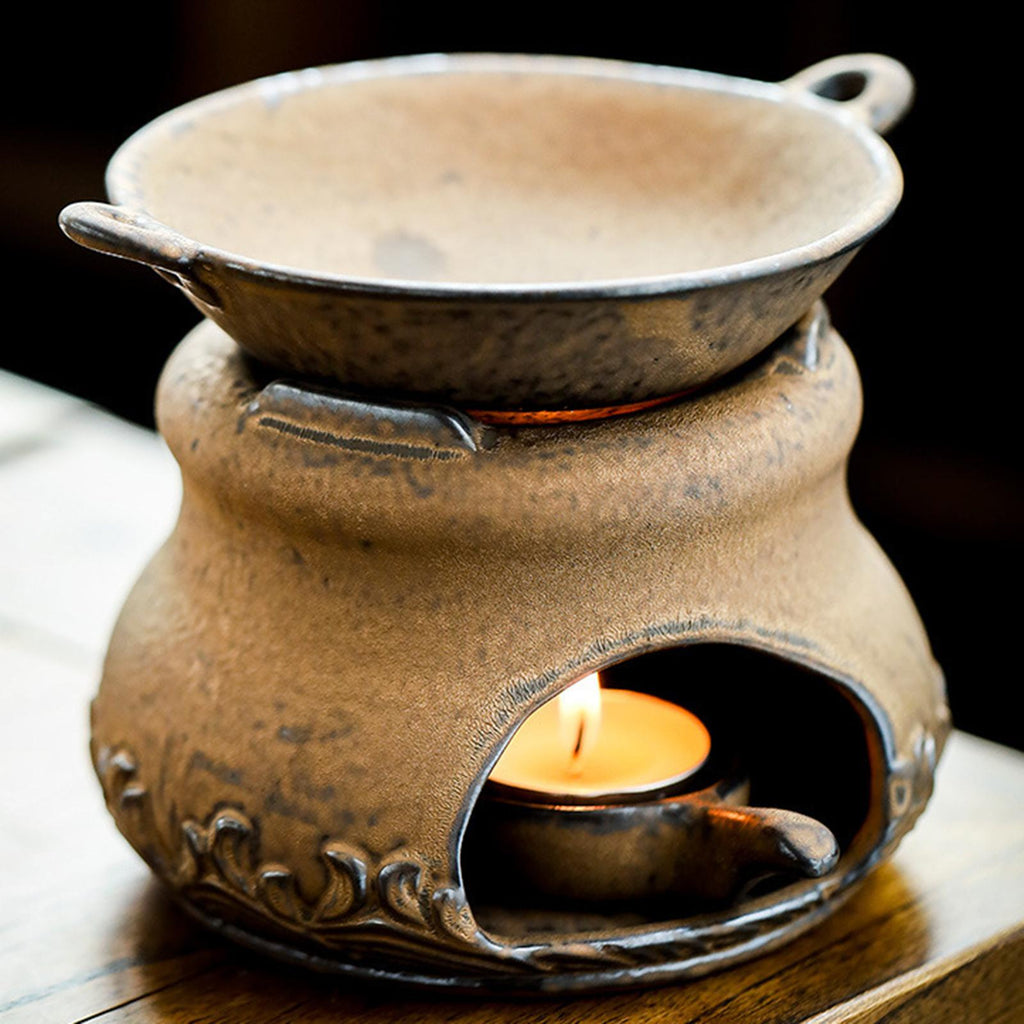 Modern Ceramic Aroma Burner & Wax Melt Diffuser | Bedroom Candle Spoon
