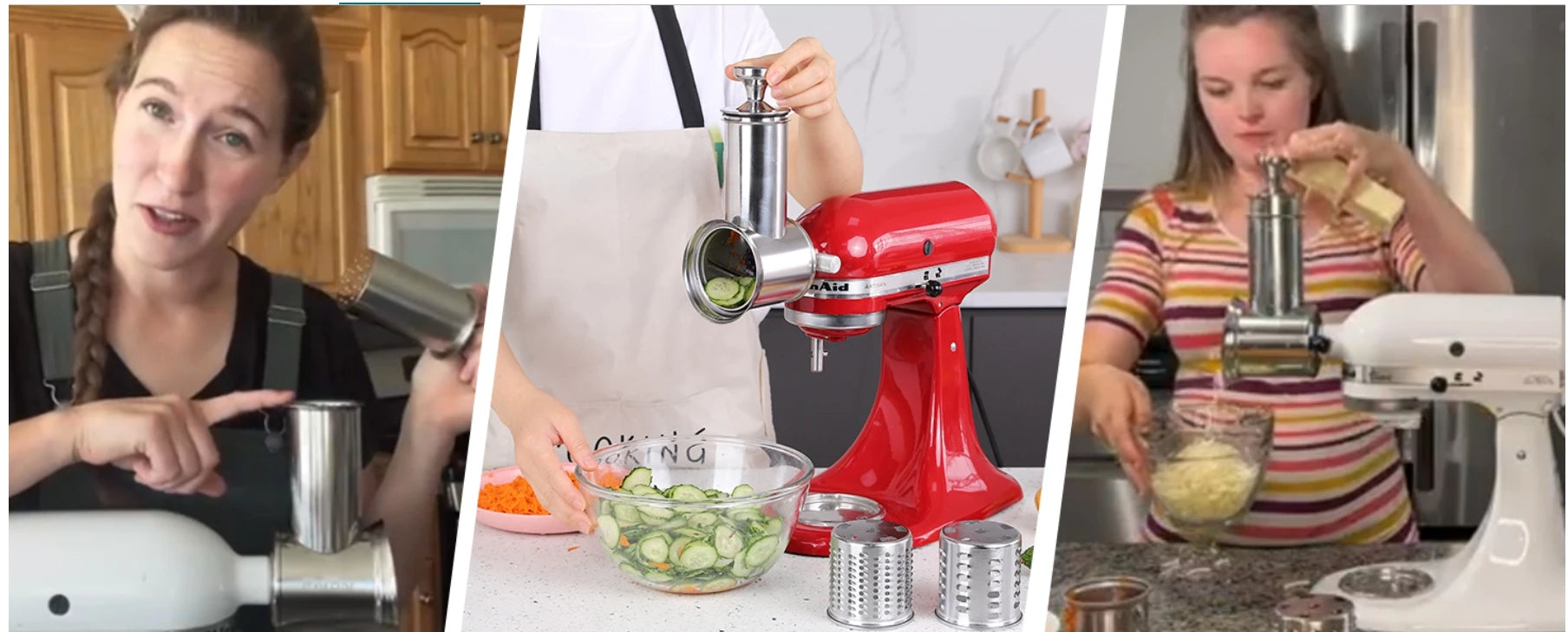KitchenAid Stand Mixer Slicer Shredder | Stainless Steel Salad Maker