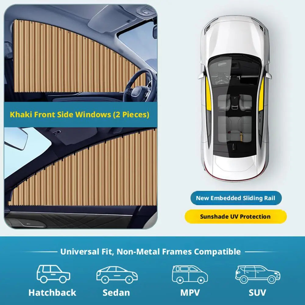 Car Window Sun Shade - Telescopic UV Heat Shield | 2/4 Pcs for Sedans & SUVs