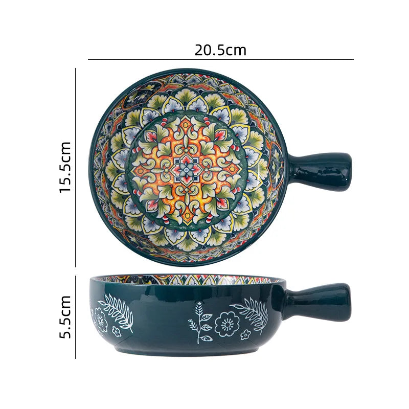 Bohemia Retro Ceramic Tableware Set for 4 | Elegant Dining