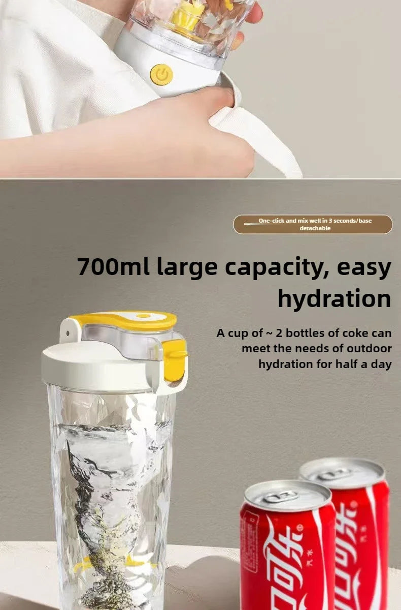650ml Electric Protein Shaker Bottle - Automatic Mixer for Smooth Drinks