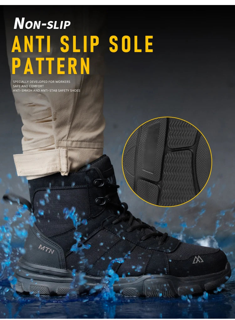Vabena Breathable Anti-Smash Safety Boots for Work