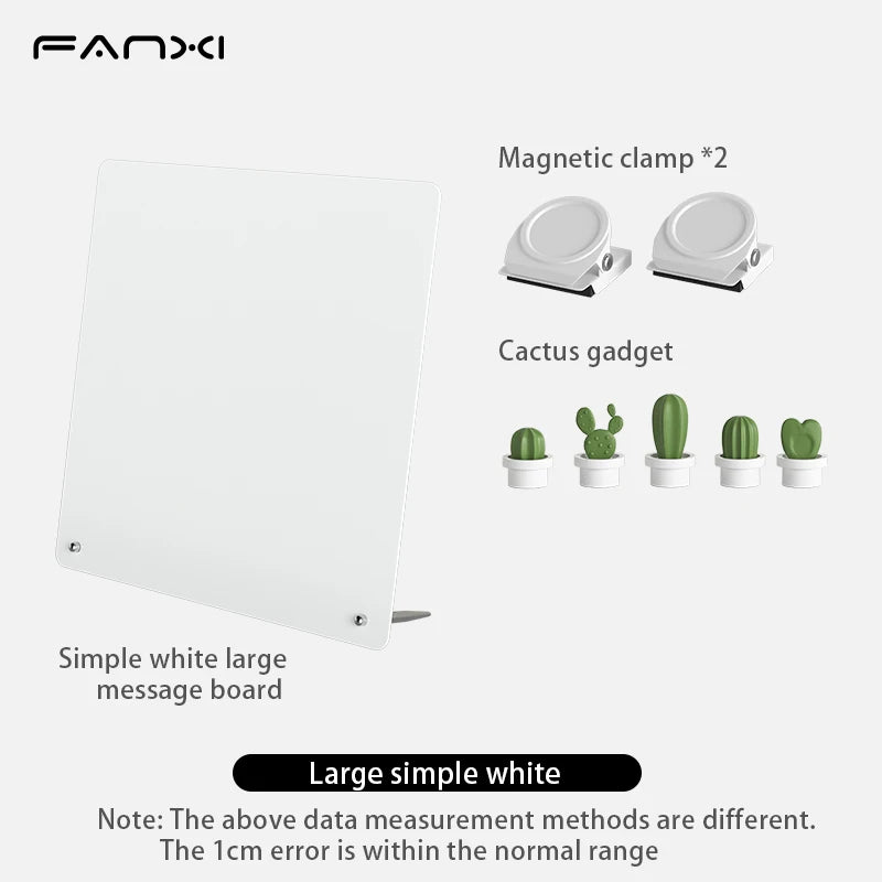 Magnetic Desk Bulletin Board with Stand & Clamp | Tabletop Display