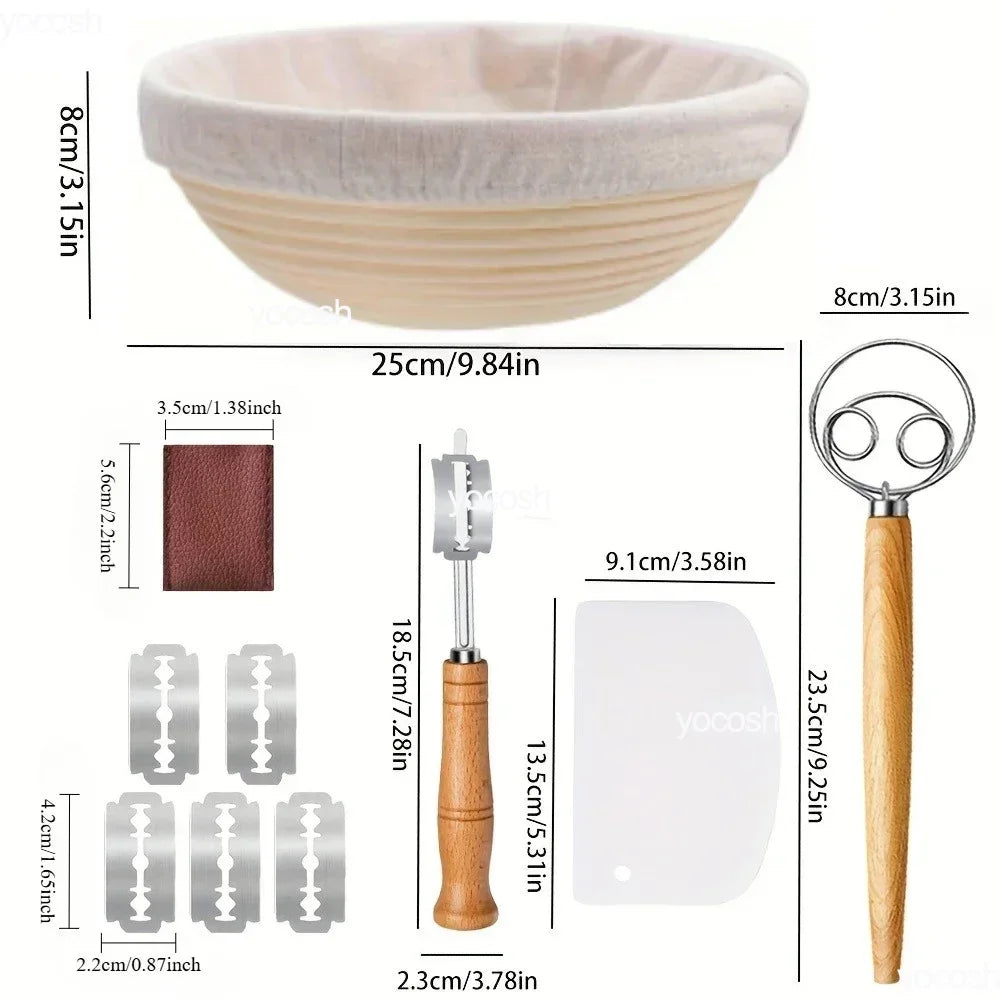 Professional Sourdough Baking Tools Set - Starter Jar, Mat & Knife