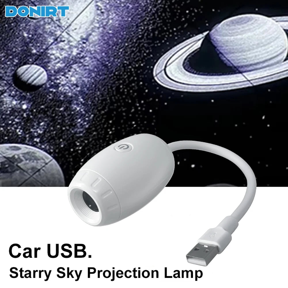 USB Car Star Projector Light | LED Interior Ambient Galaxy Lighting