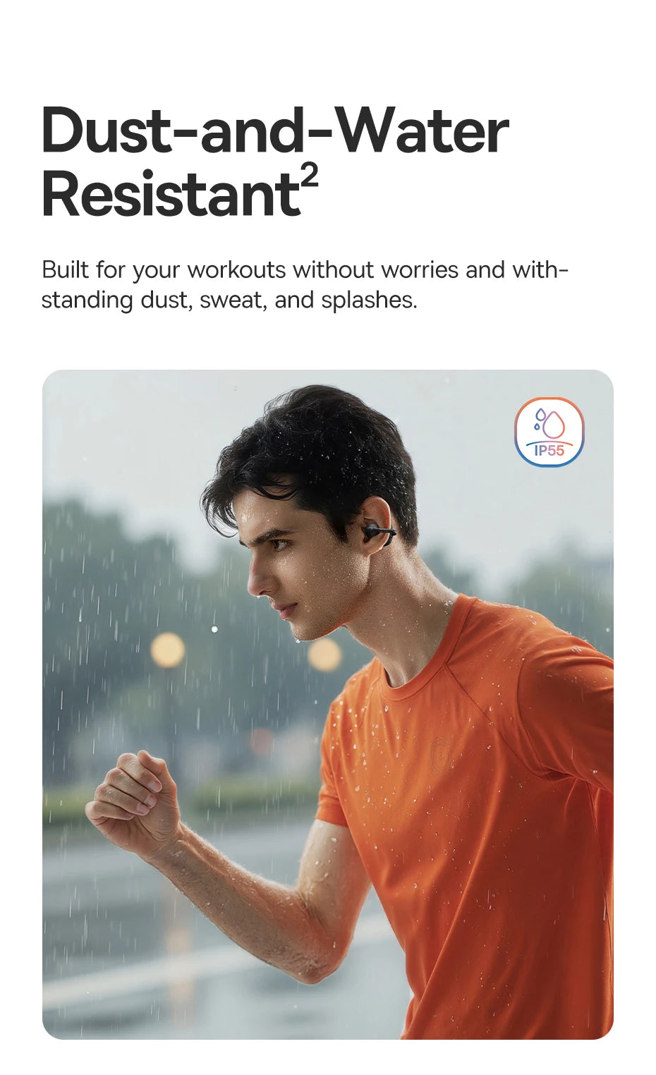 Baseus BC1 Open Ear Clip Earbuds - Wireless Bluetooth 6.0 Sports Headphones with 4-Mics & Super Bass IP55