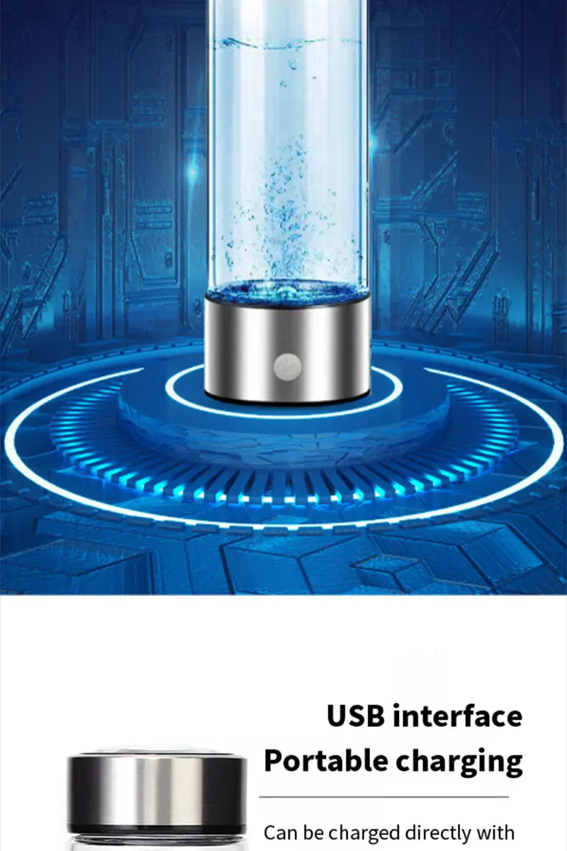 Portable Hydrogen Water Generator Bottle - Titanium Filter