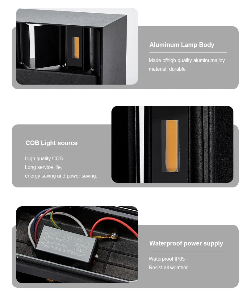 Pumous Dual-Directional Waterproof Outdoor LED Light